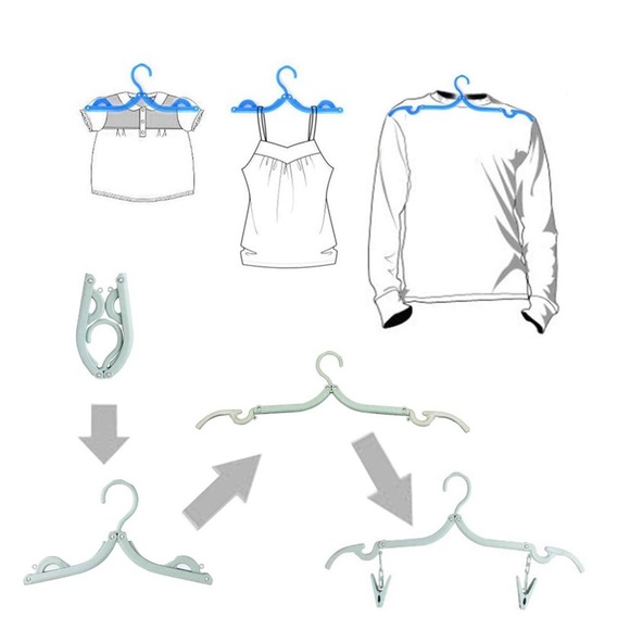 Travel Hangers Folding Hangers with 16 Clips Portable
Clothes Hangers, Non-Slip - Picture 4 of 7
